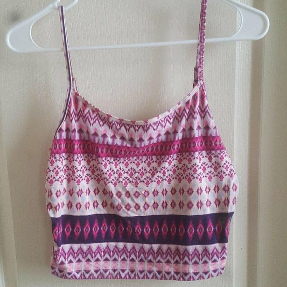 Net Purple Crop Top - Picture 1 of 2